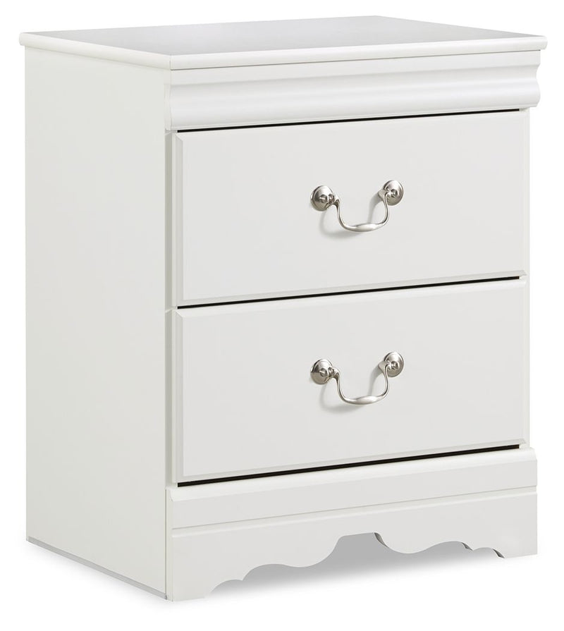 Anarasia - Two Drawer Night Stand - White - R&R Furniture Gallery (Fountain Valley, CA)