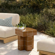 Alma - Tile Concrete Indoor/Outdoor Side Table - R&R Furniture Gallery (Fountain Valley, CA)