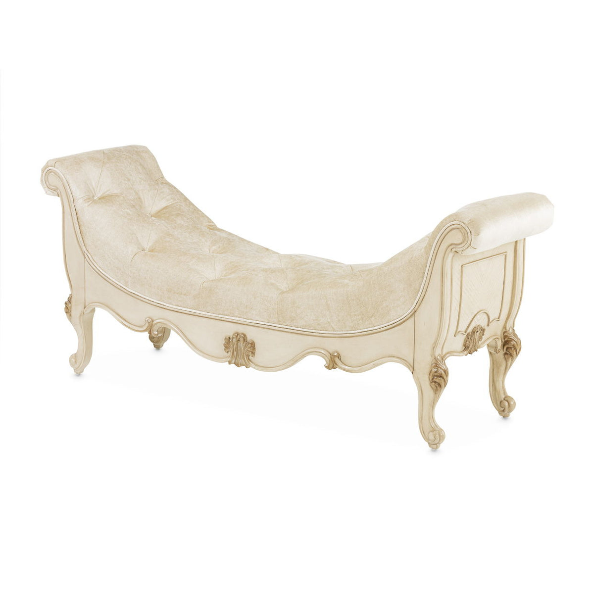 Platine de Royale - Non-Storage Bed Bench - Champagne - R&R Furniture Gallery (Fountain Valley, CA)