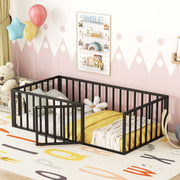 Metal Floor Bed Frame With Fence And Door - R&R Furniture Gallery (Fountain Valley, CA)