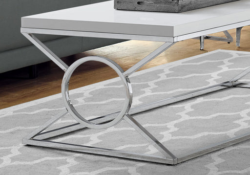 Table, Rectangular, Glossy Contemporary & Modern - White - R&R Furniture Gallery (Fountain Valley, CA)