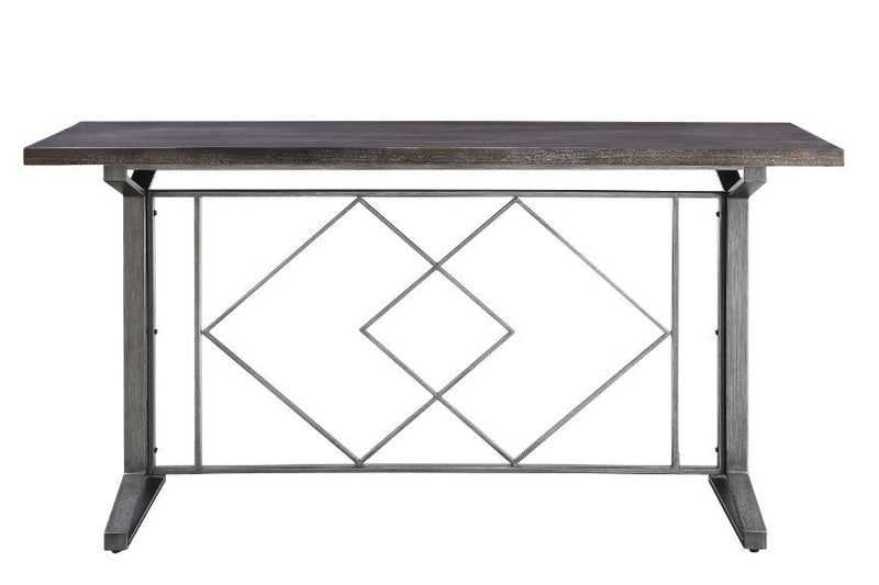 Evangeline - Counter Height Table - Salvaged Brown & Black - R&R Furniture Gallery (Fountain Valley, CA)