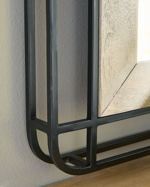 Beelman - Accent Mirror - Black / Brown - R&R Furniture Gallery (Fountain Valley, CA)