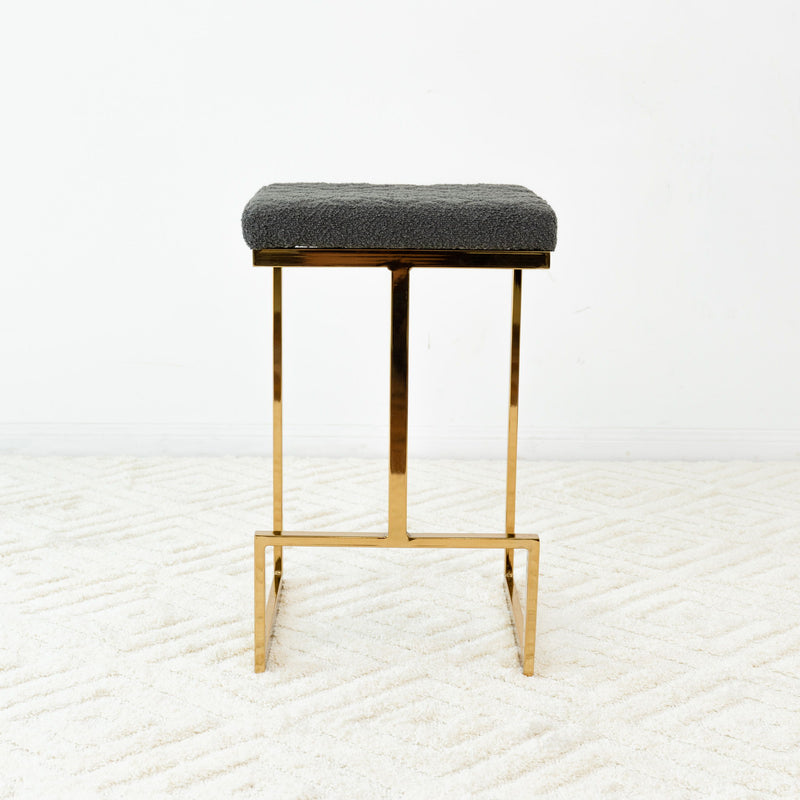 Joel - Mid Century Modern Luxury Upholstered Stool - R&R Furniture Gallery (Fountain Valley, CA)