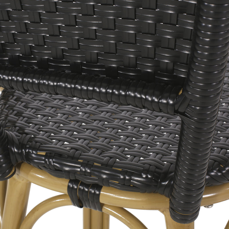 Outdoor Rattan And Aluminum French Barstools (Set of 2) - R&R Furniture Gallery (Fountain Valley, CA)
