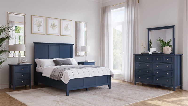 Grace Three Drawer Nightstand in Blueberry