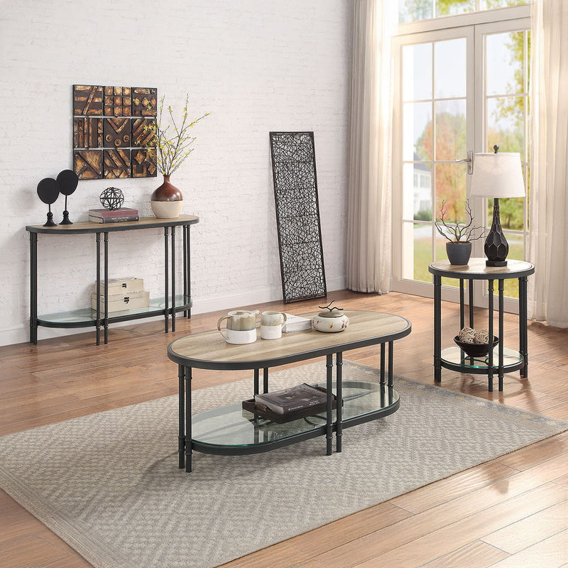 Brantley - Coffee Table - Oak & Sandy Black - R&R Furniture Gallery (Fountain Valley, CA)