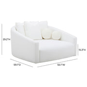 Hanim - Linen Daybed - Cream - R&R Furniture Gallery (Fountain Valley, CA)