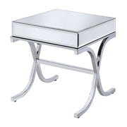 Yuri - End Table - Mirrored & Chrome - R&R Furniture Gallery (Fountain Valley, CA)