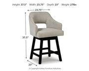 Tallenger - Upholstered Swivel Barstool (Set of 2) - R&R Furniture Gallery (Fountain Valley, CA)