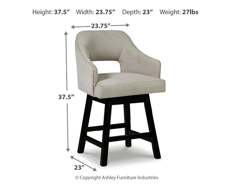 Tallenger - Upholstered Swivel Barstool (Set of 2) - R&R Furniture Gallery (Fountain Valley, CA)