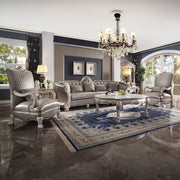 Dresden - 43" Sofa With 5 Pillows - Synthetic Leather & Vintage Bone White - R&R Furniture Gallery (Fountain Valley, CA)