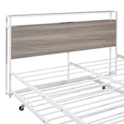 Platform Bed Frame With Trundle, USB Ports And Slat Support, No Box Spring Needed - R&R Furniture Gallery (Fountain Valley, CA)