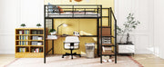 Loft Bed With Desk And Grid, Stylish Frame With Lateral Storage Ladder And Wardrobe - R&R Furniture Gallery (Fountain Valley, CA)