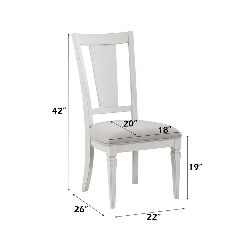 Katia - Side Chair (Set of 2) - Light Gray Linen & Weathered White - R&R Furniture Gallery (Fountain Valley, CA)