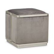 Linea - Ottoman - Gray Pearl / SilverMist - R&R Furniture Gallery (Fountain Valley, CA)