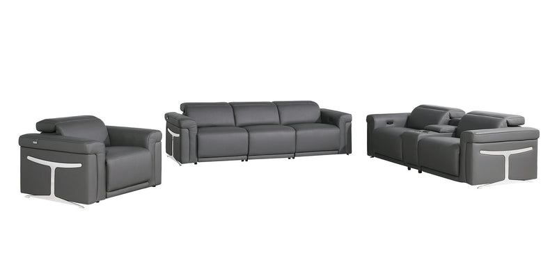 1126 - 7-Piece Modular Power Reclining Sofa, Loveseat & Chair Set In With 6 Power Recliners & Power Headrests