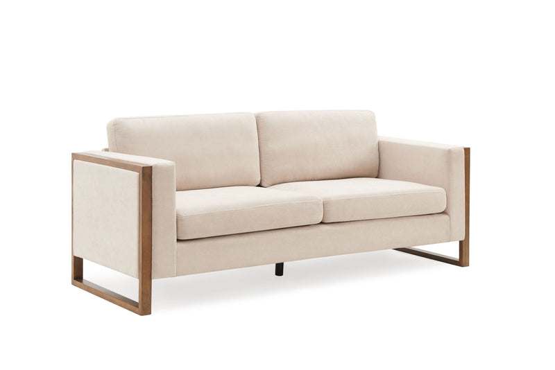 Modern Sofa With Solid Wood Legs, 3 Seater - R&R Furniture Gallery (Fountain Valley, CA)