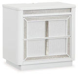 Chalanna - Two Drawer Night Stand - White - R&R Furniture Gallery (Fountain Valley, CA)