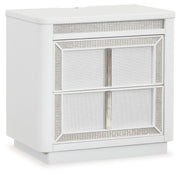 Chalanna - Two Drawer Night Stand - White - R&R Furniture Gallery (Fountain Valley, CA)