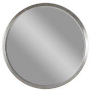 Uttermost Serenza round silver wall mirror with sleek frame, ideal for modern interior decor and wall accents.