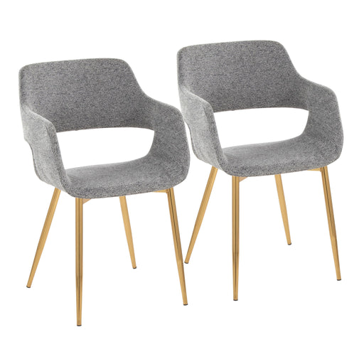 Set of two Lumi Source Margarite contemporary dining chairs with sleek, versatile design and modern style for dining rooms.