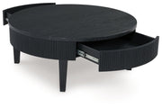 Marstream - Round Cocktail Table - Black - R&R Furniture Gallery (Fountain Valley, CA)