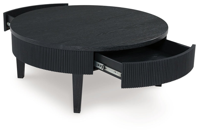 Marstream - Round Cocktail Table - Black - R&R Furniture Gallery (Fountain Valley, CA)