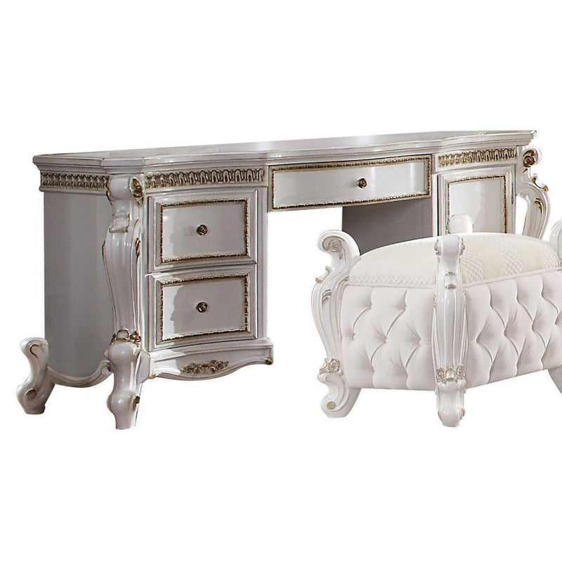 Picardy - Vanity Desk - Antique Pearl - R&R Furniture Gallery (Fountain Valley, CA)