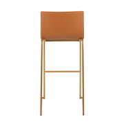 Set of two Lumi Source Mara contemporary upholstered barstools with sleek design and cushioned seats.