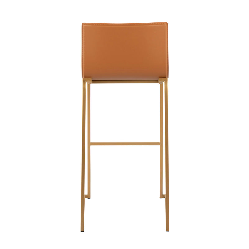 Set of two Lumi Source Mara contemporary upholstered barstools with sleek design and cushioned seats.