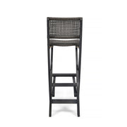Outdoor Folding Acacia Wood Barstools With Rattan Backrest And Seat - R&R Furniture Gallery (Fountain Valley, CA)