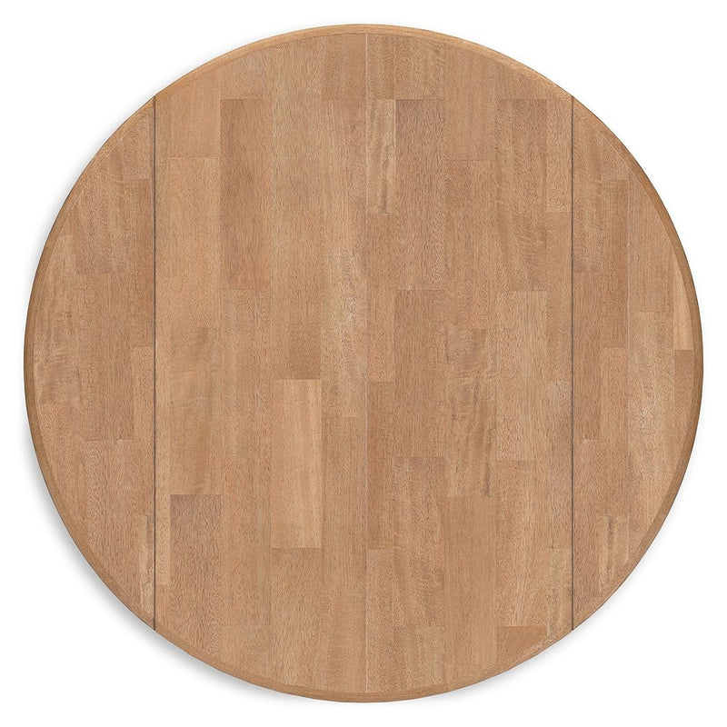 Gesthaven - Round Dining Room Drop Leaf Table - R&R Furniture Gallery (Fountain Valley, CA)