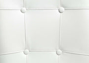 Hussein - Side Chair (Set of 2) - White Synthetic Leather & Black - R&R Furniture Gallery (Fountain Valley, CA)