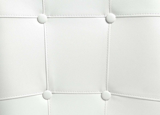 Hussein - Side Chair (Set of 2) - White Synthetic Leather & Black - R&R Furniture Gallery (Fountain Valley, CA)