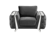 1051 - Contemporary Velvet Chair - R&R Furniture Gallery (Fountain Valley, CA)