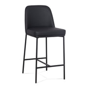 Pair of TOV Furniture Sydney counter stools with wooden legs and upholstered seats, set of 2, in a modern design.
