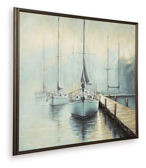 Worthney - Wall Art - Blue / White / Brown - R&R Furniture Gallery (Fountain Valley, CA)