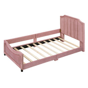 Upholstered Daybed With Classic Stripe Shaped Headboard - R&R Furniture Gallery (Fountain Valley, CA)