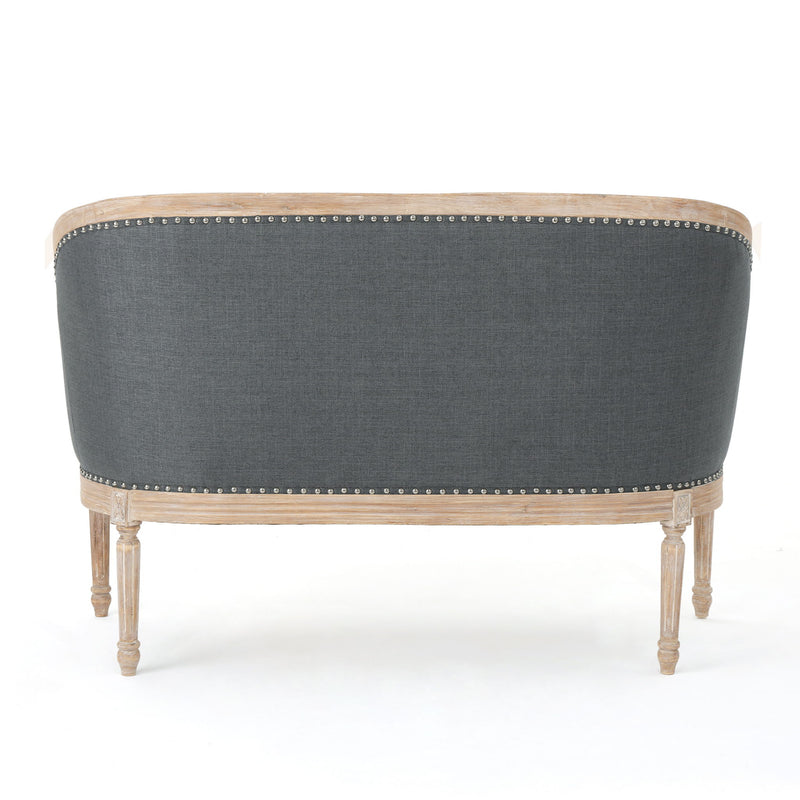 French Country Chesterfield Style Tufted Loveseat - R&R Furniture Gallery (Fountain Valley, CA)