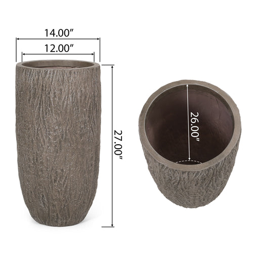 Magnesium Oxide Planter For Outdoor Use - Natural Wood - R&R Furniture Gallery (Fountain Valley, CA)