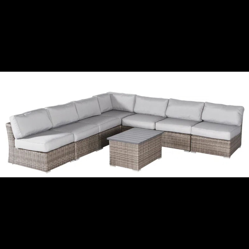 Wicker Sectional Sofa With Cushions And Table - R&R Furniture Gallery (Fountain Valley, CA)