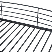 Loft Bed With 4 Layers Of Shelves And L-Shaped Desk, Stylish Metal Frame Bed With A Set Of Sockets, USB Ports And And Wireless Charging - R&R Furniture Gallery (Fountain Valley, CA)