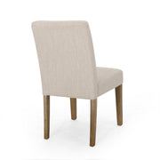 Contemporary Noble House dining chair with upholstered seat, tapered wooden legs, and modern design for stylish dining rooms.