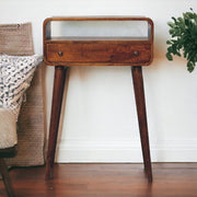 Curved Chestnut Console Table - R&R Furniture Gallery (Fountain Valley, CA)