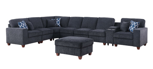 Lily - Sectional Sofa With Ottoman - Black - R&R Furniture Gallery (Fountain Valley, CA)