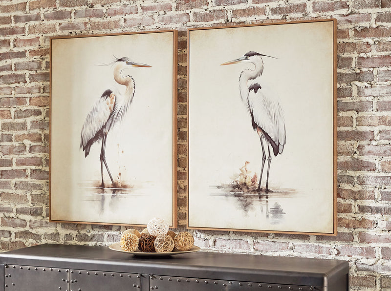 Aubinell - Wall Art Set (Set of 2) - Beige - R&R Furniture Gallery (Fountain Valley, CA)