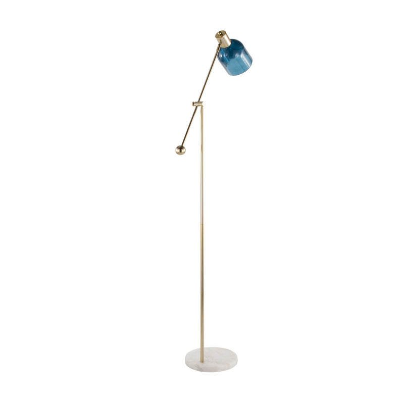Lumi Source Marcel contemporary glam floor lamp with sleek metal stand and stylish shade, ideal for modern living rooms.