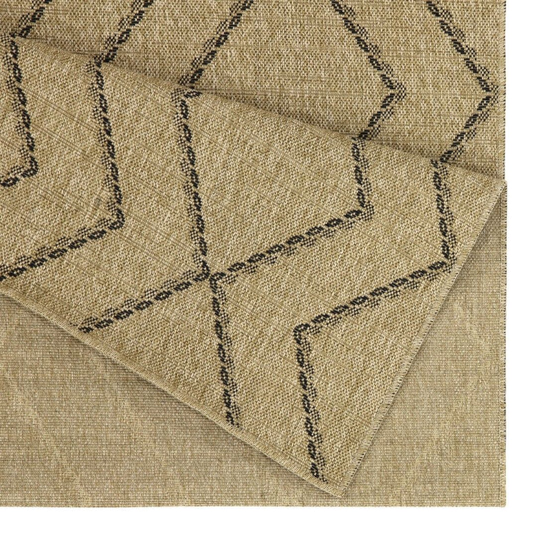 Earth - 5'3" X 7'3" Indoor, Outdoor Area Rug - Black, Natural - R&R Furniture Gallery (Fountain Valley, CA)
