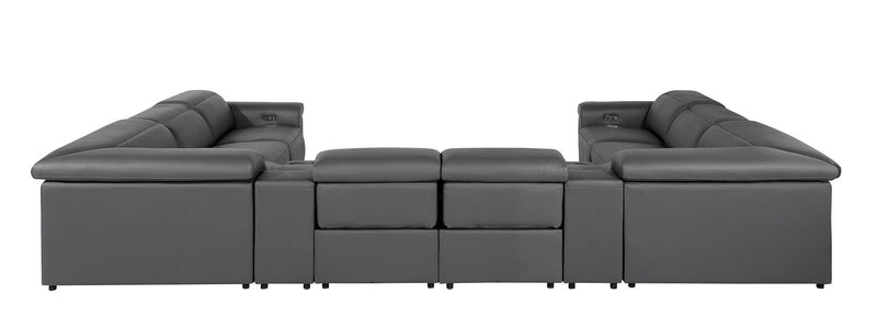 1126 - 10-Piece U-Shaped Sectional Sofa In With 4 Power Recliners & Power Headrests